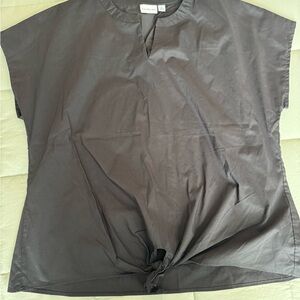 Kim Rogers Charcoal Short Sleeve Blouse